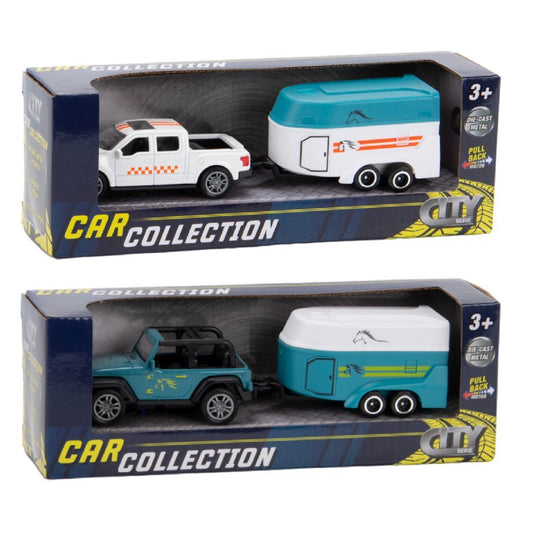 City Car Collection Die-Cast Pick-Up Met Paardentrailer 1:50 Assorti Default Title Auto's Joy&Bloom