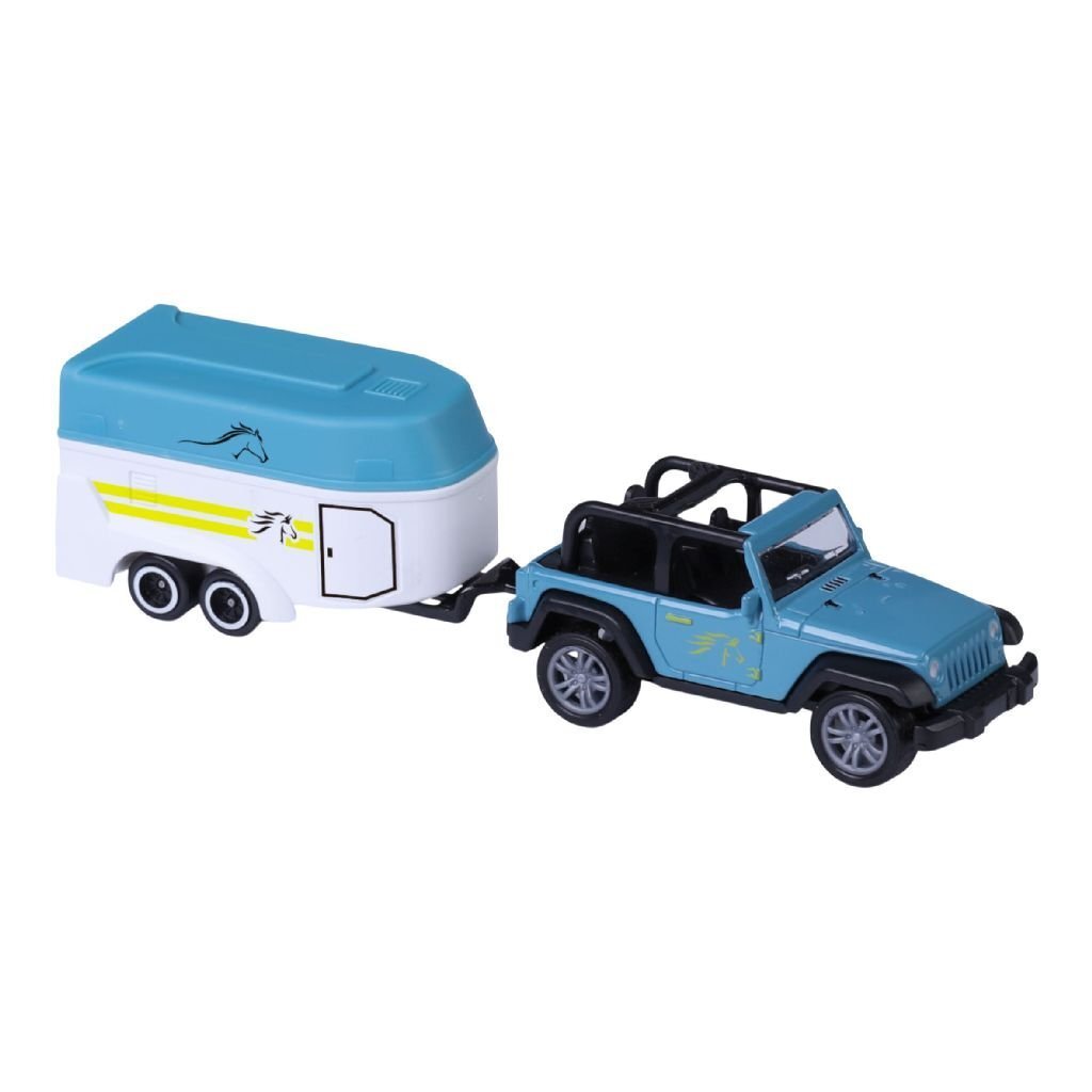 City Car Collection Die-Cast Pick-Up Met Paardentrailer 1:50 Assorti Auto's Joy&Bloom