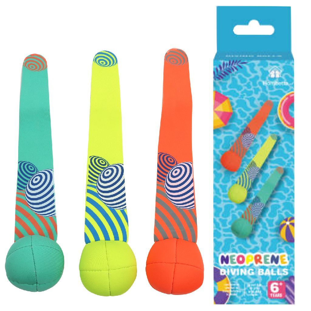 Overige Merken Neoprene Tail Balls 3 Stuks Default Title Zomerpret/Waterpret Joy&Bloom