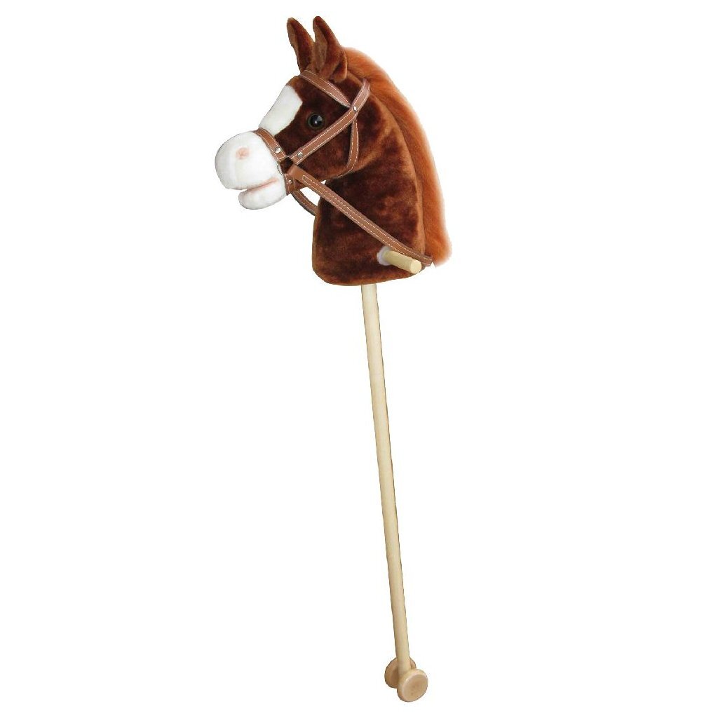 Basic Pluchen Stokpaard Met Geluid 97 Cm Assorti Dieren Joy&Bloom