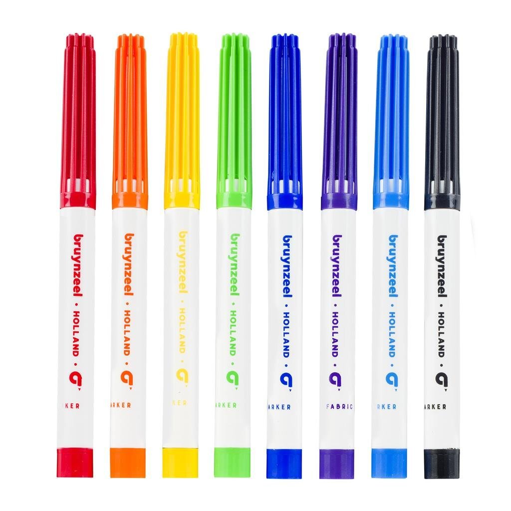 Bruynzeel Textiel Stiften 8 Stuks Default Title Hobby + Knutselen Joy&Bloom