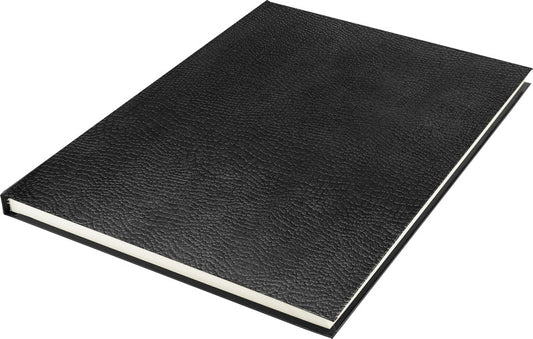 Kangaro K-5321 Schetsboek A4 Creme 120Gr Blanco Papier, 140 Blz Hard Cover Imprint Slang Zwart Default Title Schetsboeken Joy&Bloom