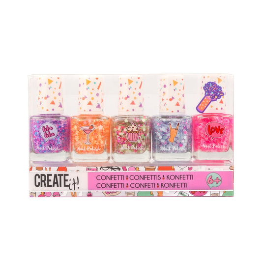 Create It Confetti Nagellak 5 Stuks Default Title Make-up en Haar Joy&Bloom