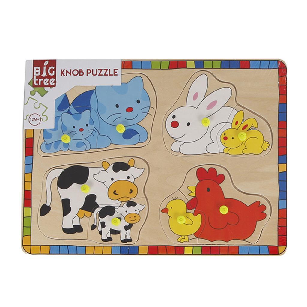 Big Tree Houten Inlegpuzzel Dieren Puzzels Joy&Bloom