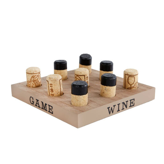 Overige Merken Tic Tac Toe Wine 15X15 Cm Hout/Kurk Default Title Bordspellen & Klassieke Spellen Joy&Bloom