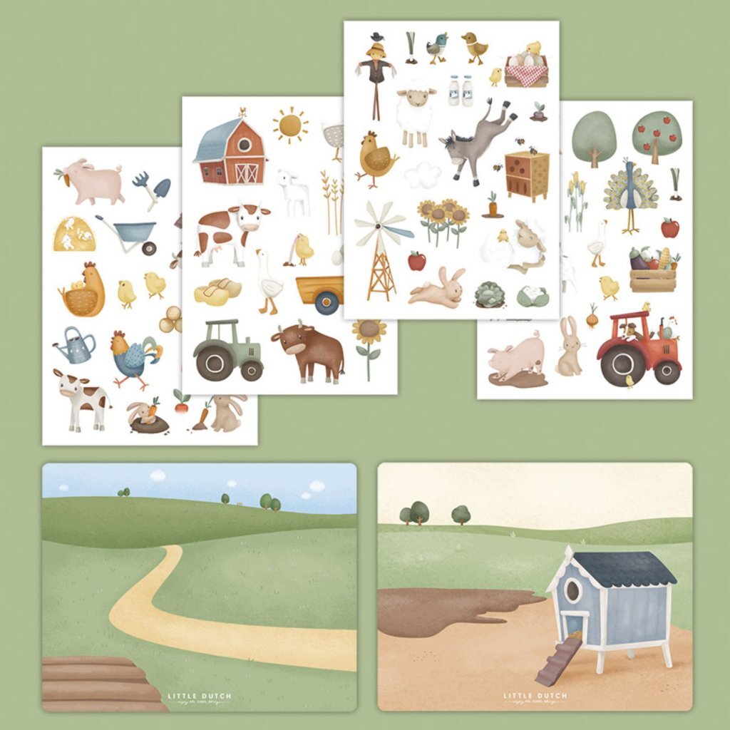 Little Dutch Raamstickers Boerderij Stickerboeken + Sets Joy&Bloom