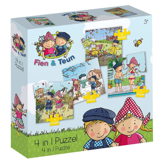 Bambolino Toys Fien En Teun 4In1 Puzzel 4-16 Stukjes Default Title Puzzels Joy&Bloom