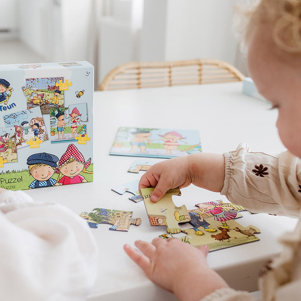 Bambolino Toys Fien En Teun 4In1 Puzzel 4-16 Stukjes Puzzels Joy&Bloom
