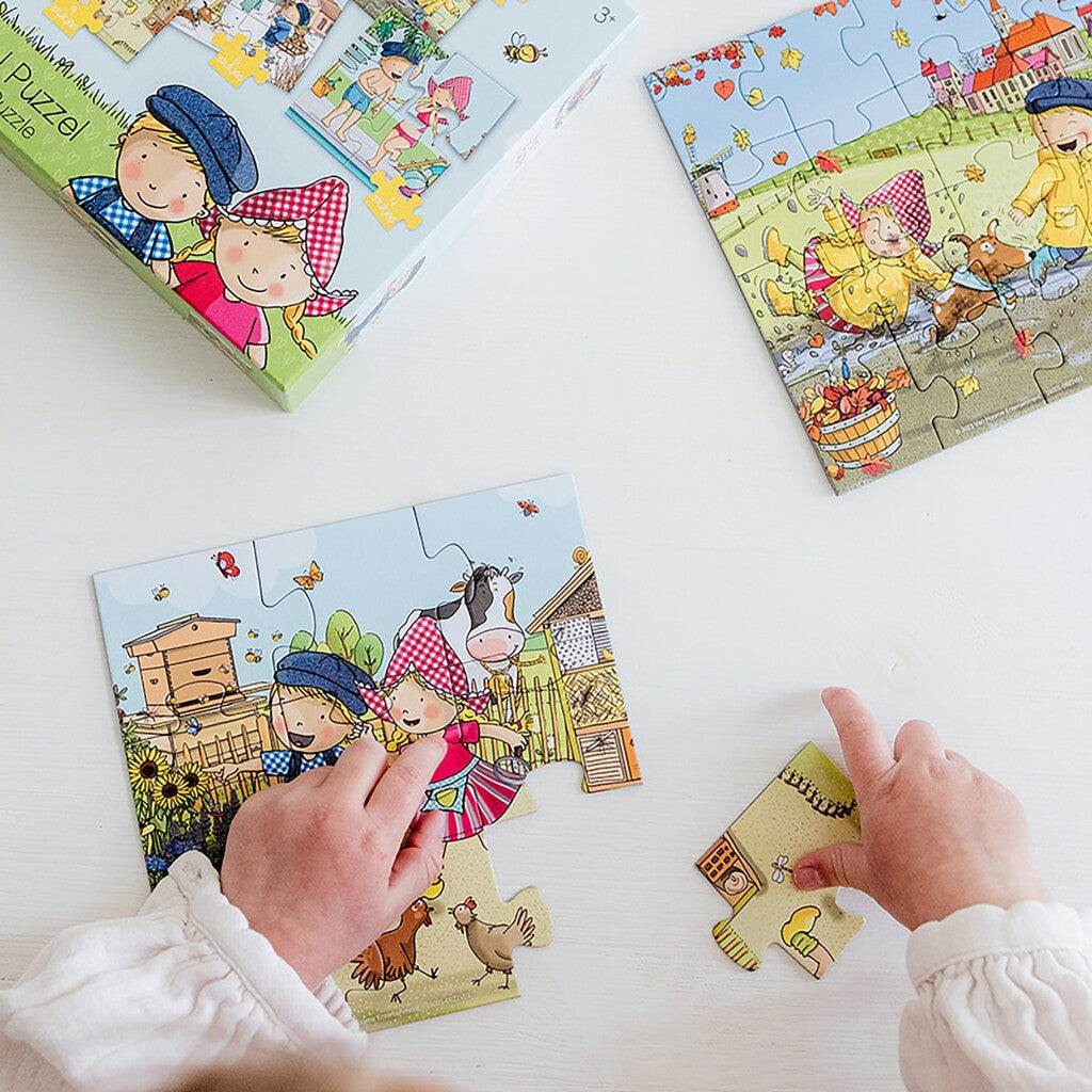 Bambolino Toys Fien En Teun 4In1 Puzzel 4-16 Stukjes Puzzels Joy&Bloom