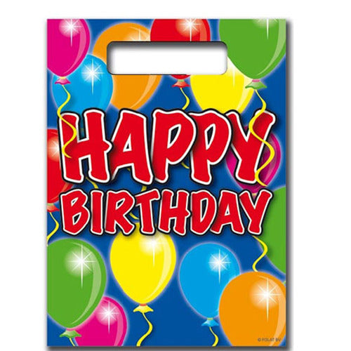 Basic Happy Birthday Feestzakjes 8 Stuks Default Title Feestzakjes Joy&Bloom
