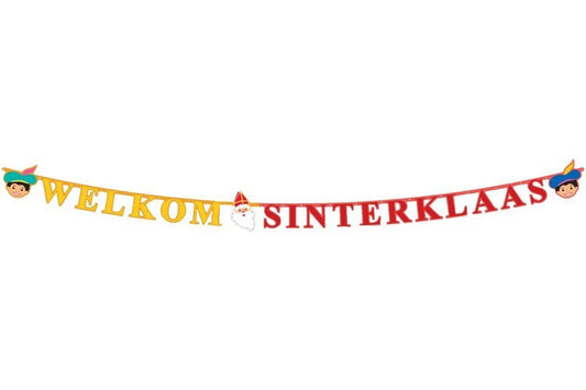 Sinterklaas Sint En Piet Welkom Sinterklaas Slinger 3M Default Title Sinterklaasartikelen Joy&Bloom