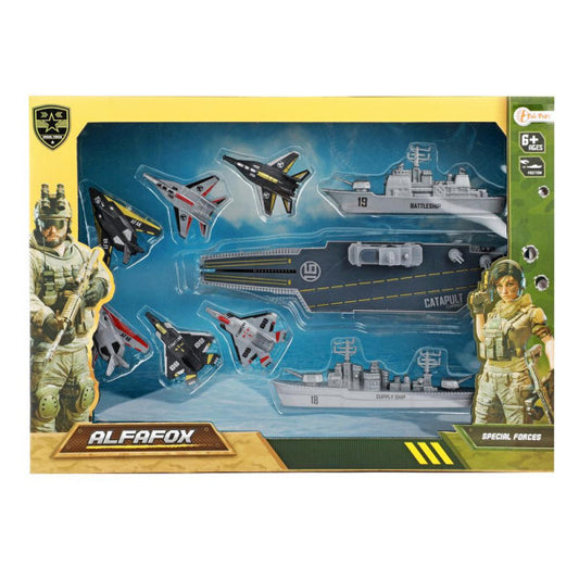 Toi-Toys Toi Toys Alfafox Militair Vliegdekschip Met Lanceer Straaljagers Default Title Leger Speelgoed Joy&Bloom