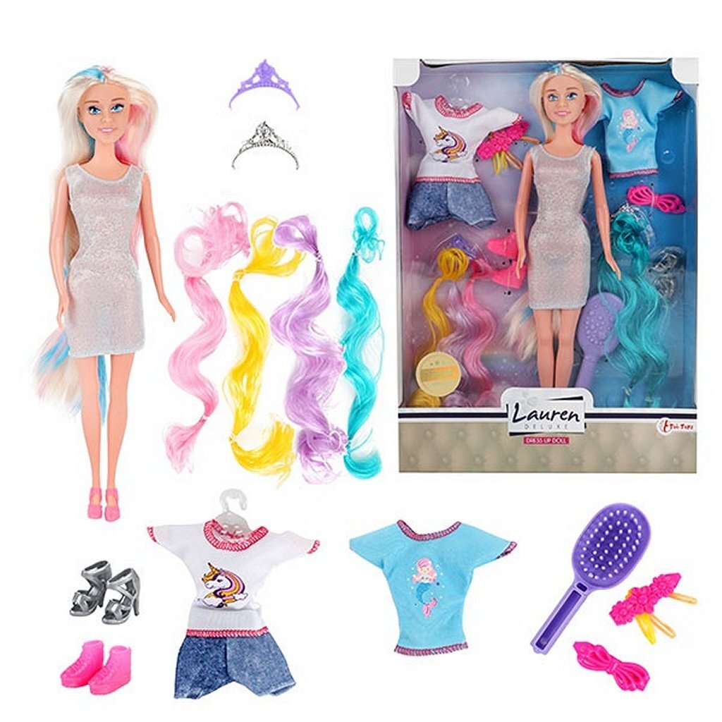 Lauren Deluxe Tienerpop Hairextensions + Accessoires En Kleding Default Title Tienerpoppen Joy&Bloom