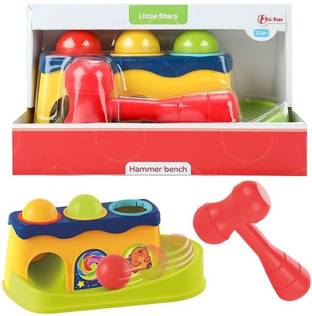 Little Stars Hamerbank Met 3 Rammelballen Default Title Sorteren & Stapelen Joy&Bloom