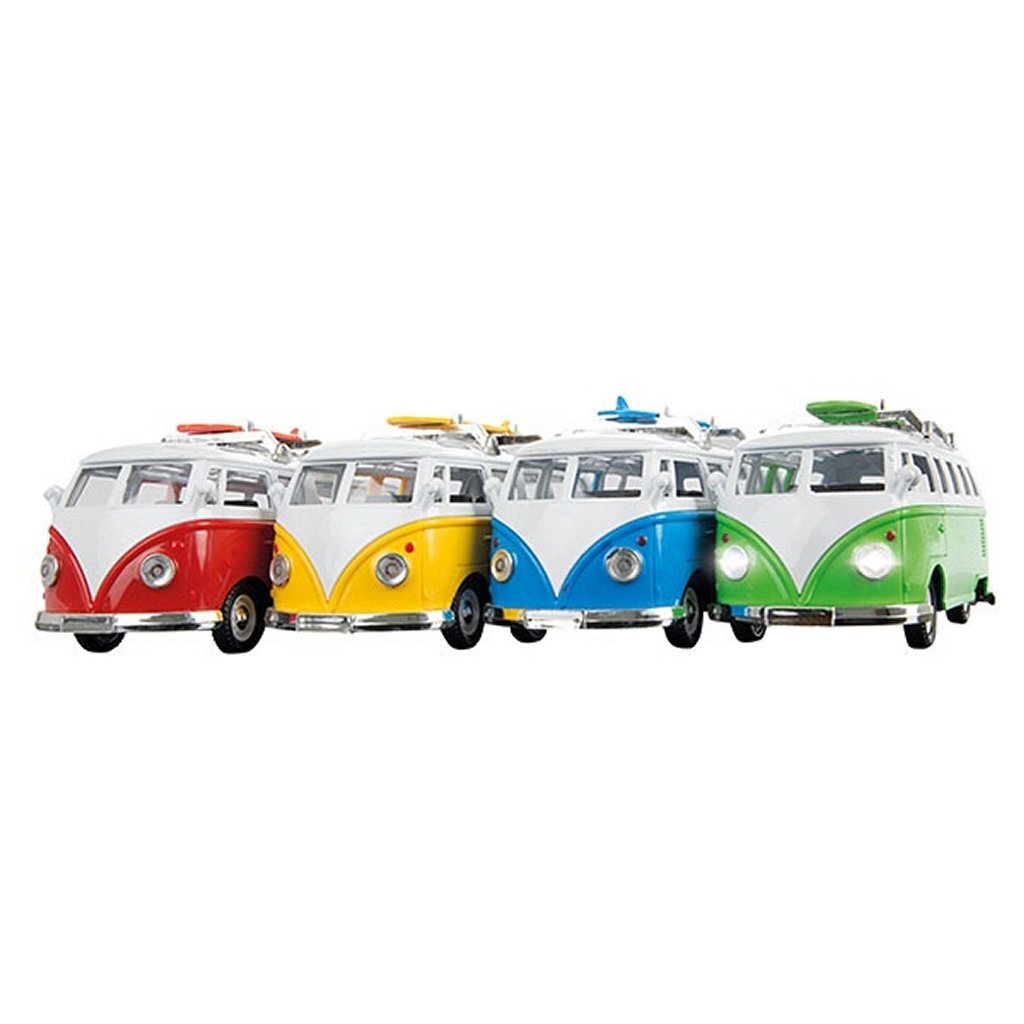 Metal Vw Bus + Licht En Geluid Assorti Auto's Joy&Bloom