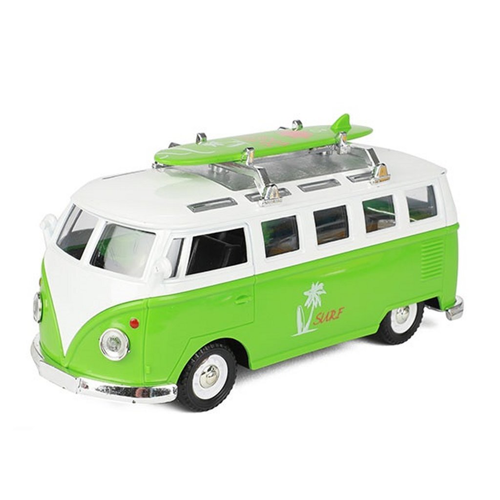 Metal Vw Bus + Licht En Geluid Assorti Auto's Joy&Bloom