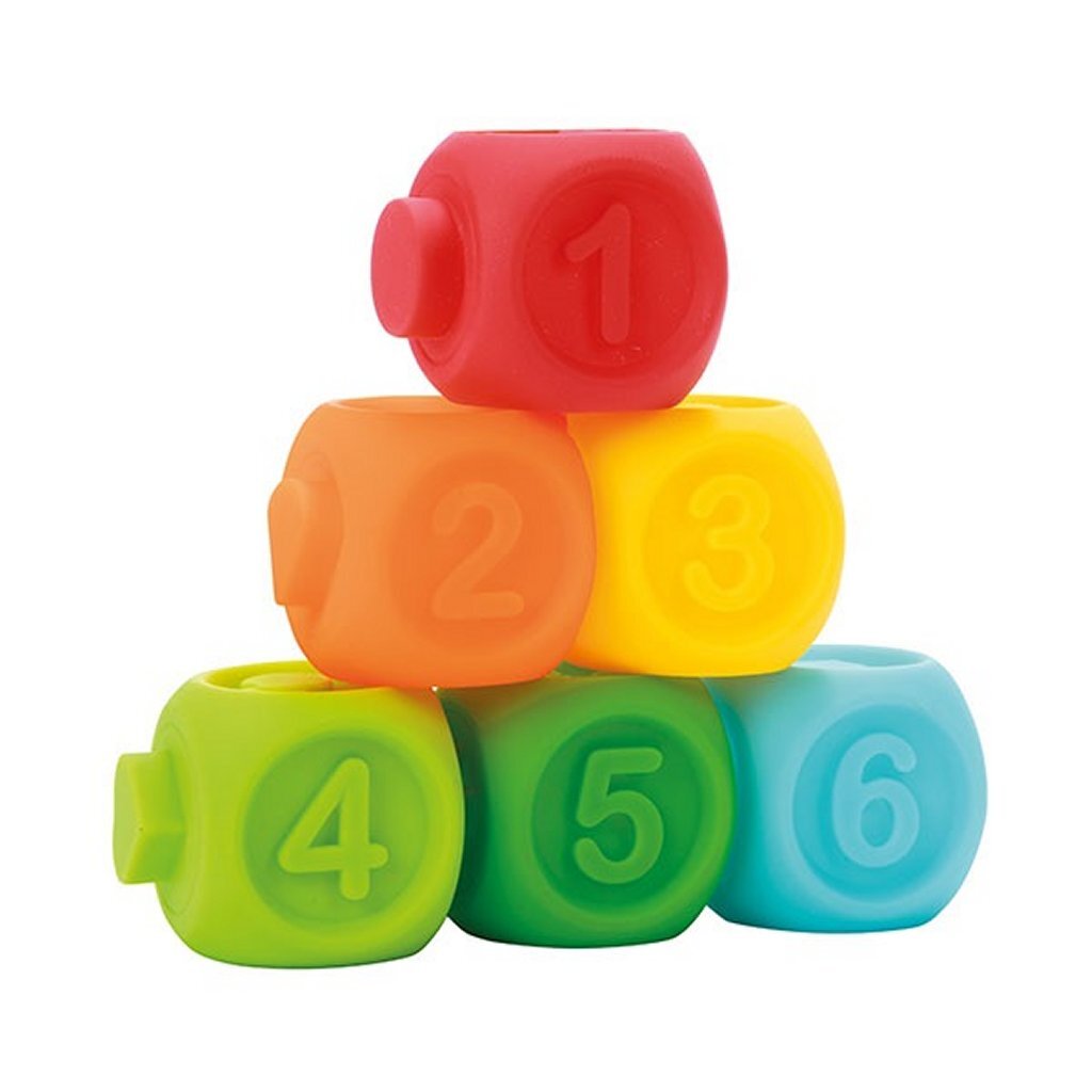 Little Stars Baby Stapelblokken 6 Stuks + 2 Dieren Sorteren & Stapelen Joy&Bloom