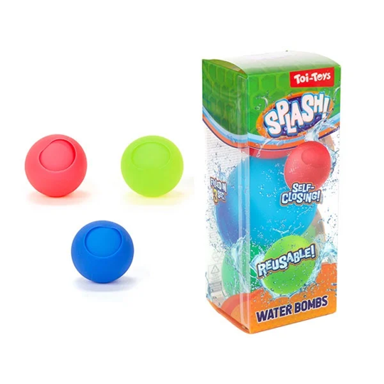 Splash Waterballon Herbruikbaar En Zelfsluitend 3 Stuks Default Title Zomerpret/Waterpret Joy&Bloom