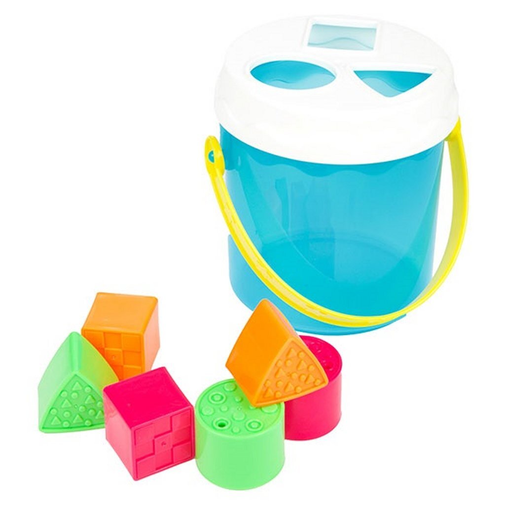 Little Stars Baby Vormenstoof Emmer + 6 Blokken Sorteren & Stapelen Joy&Bloom