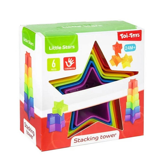 Little Stars Stapeltoren Ster 6-Delig Default Title Sorteren & Stapelen Joy&Bloom