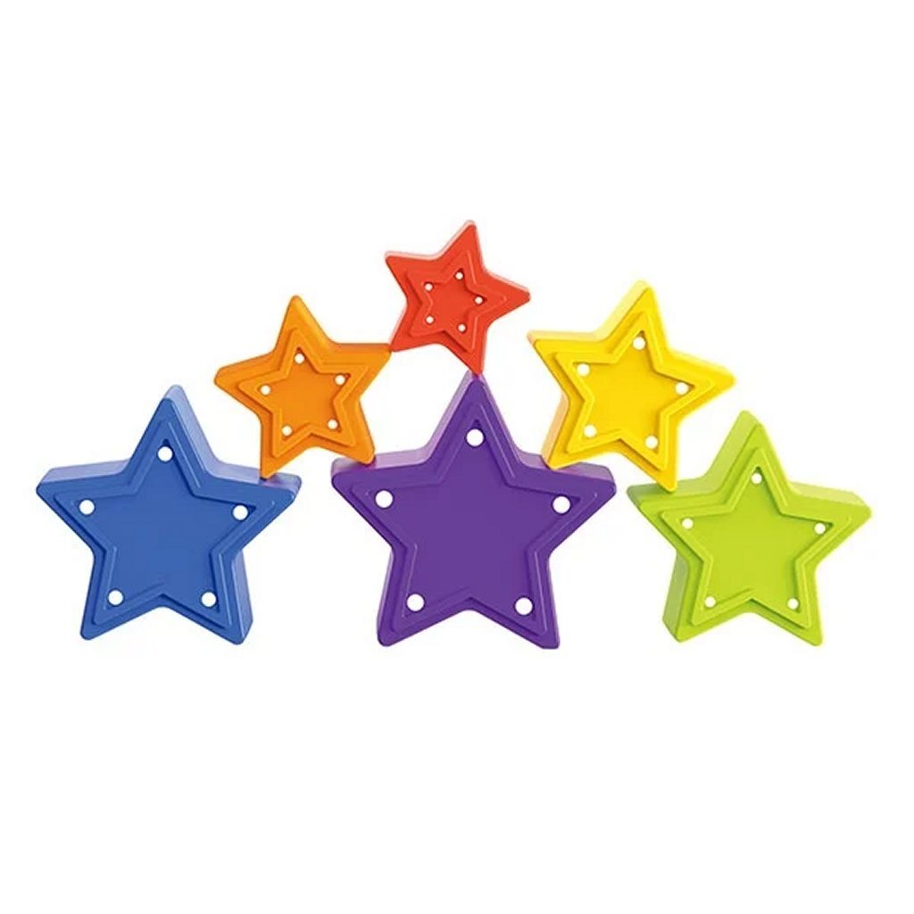 Little Stars Stapeltoren Ster 6-Delig Sorteren & Stapelen Joy&Bloom