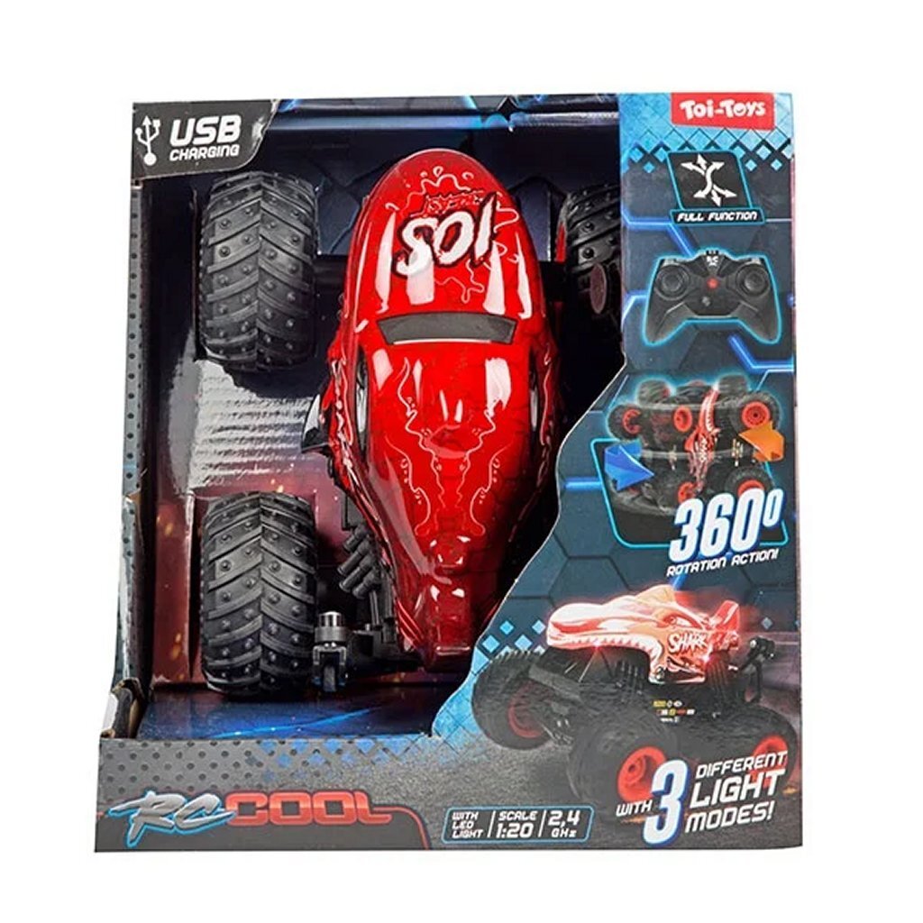 Toi-Toys Rc-Cool Monstertruck 1:20 + Licht Assorti Radiografisch Bestuurbaar Joy&Bloom