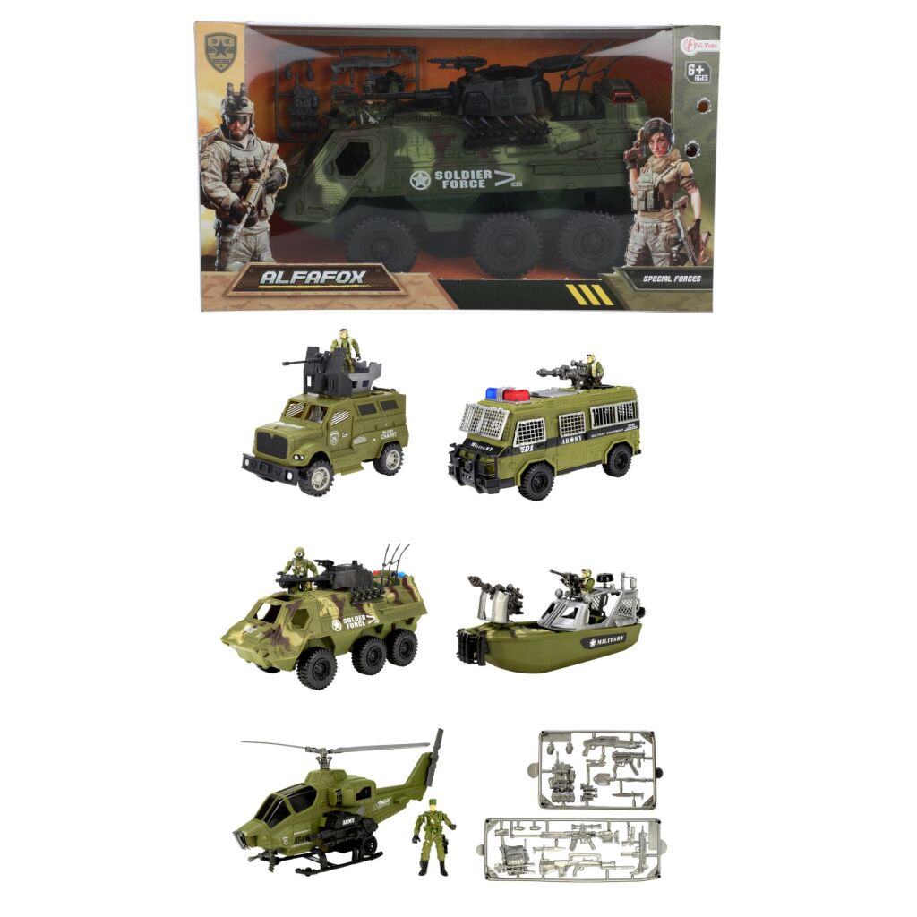 Army Militair Voertuig + Soldaat En Accessoires Verschillende Uitvoeringen Default Title Leger Speelgoed Joy&Bloom