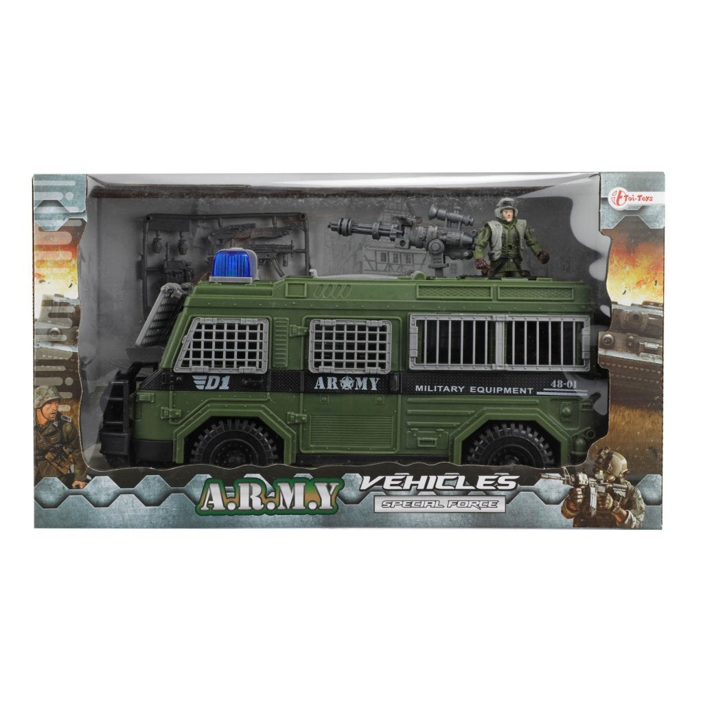 Army Militair Voertuig + Soldaat En Accessoires Verschillende Uitvoeringen Leger Speelgoed Joy&Bloom