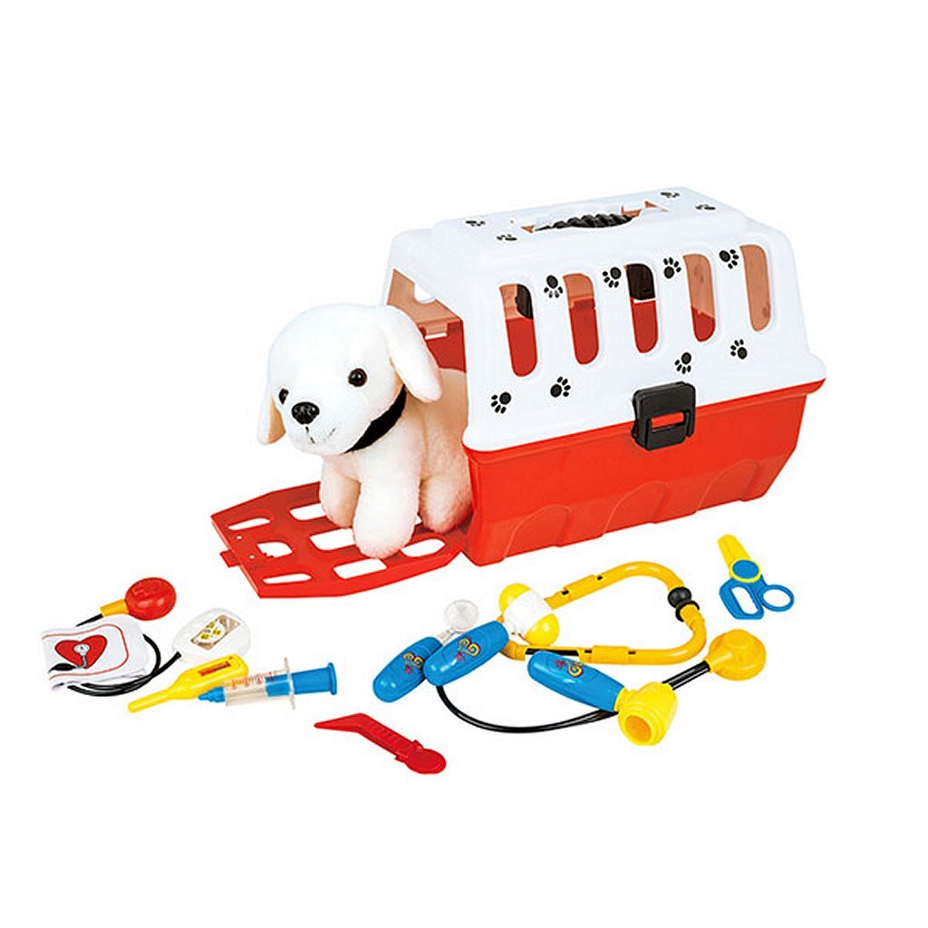 Toi-Toys Puppy In Reismand + Dierenarts Accessoires Dieren Joy&Bloom