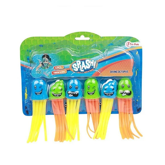 Splash Opduik Octopussen 6 Stuks Default Title Zomerpret/Waterpret Joy&Bloom