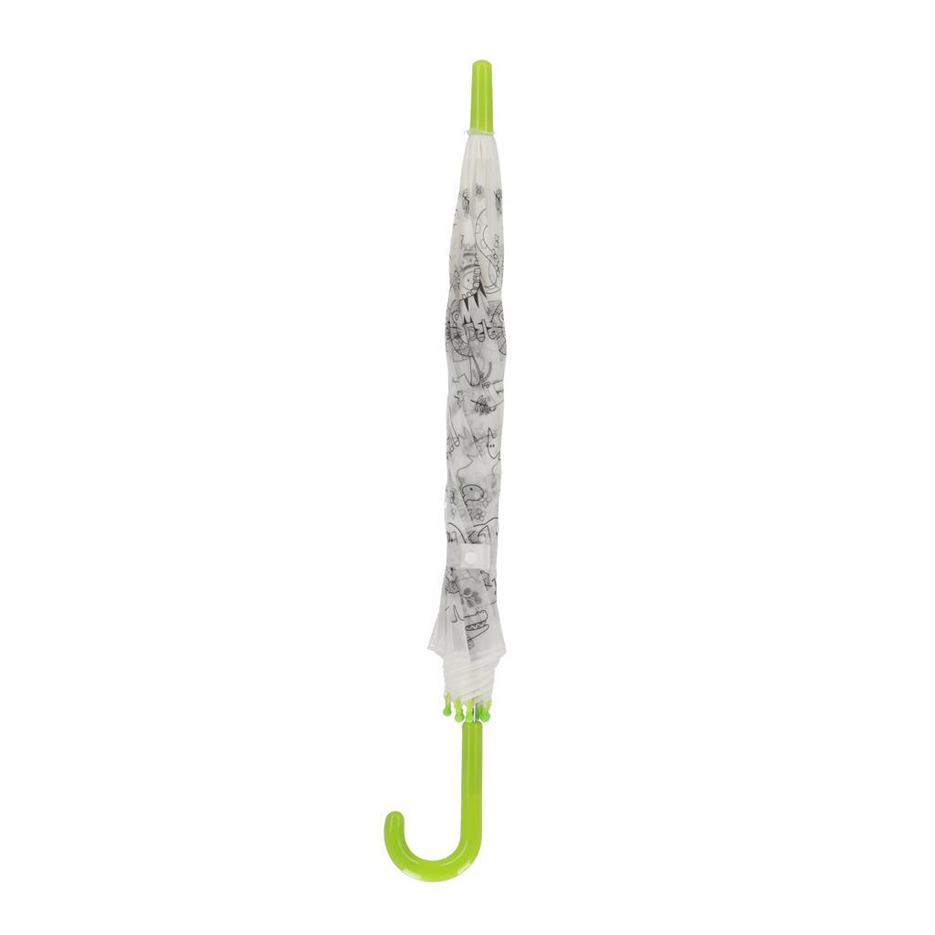 Esschert Design Inkleurparaplu Jungledieren + 9 Stiften Kinderparaplu's Joy&Bloom