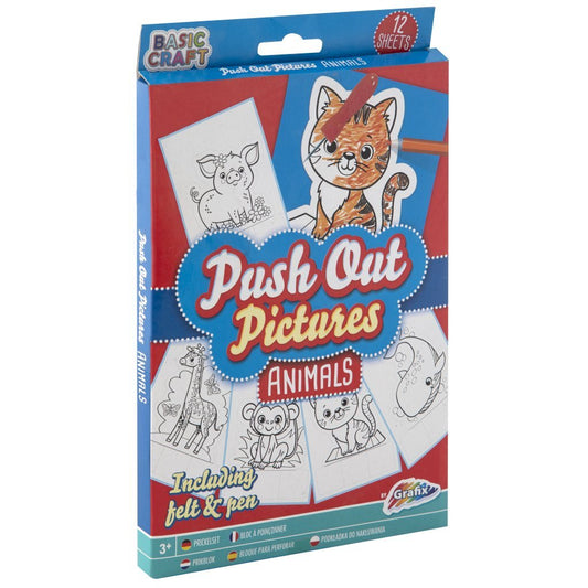 Basic Craft Pushout Prikkaart Dieren Default Title Kleuren Diversen Joy&Bloom