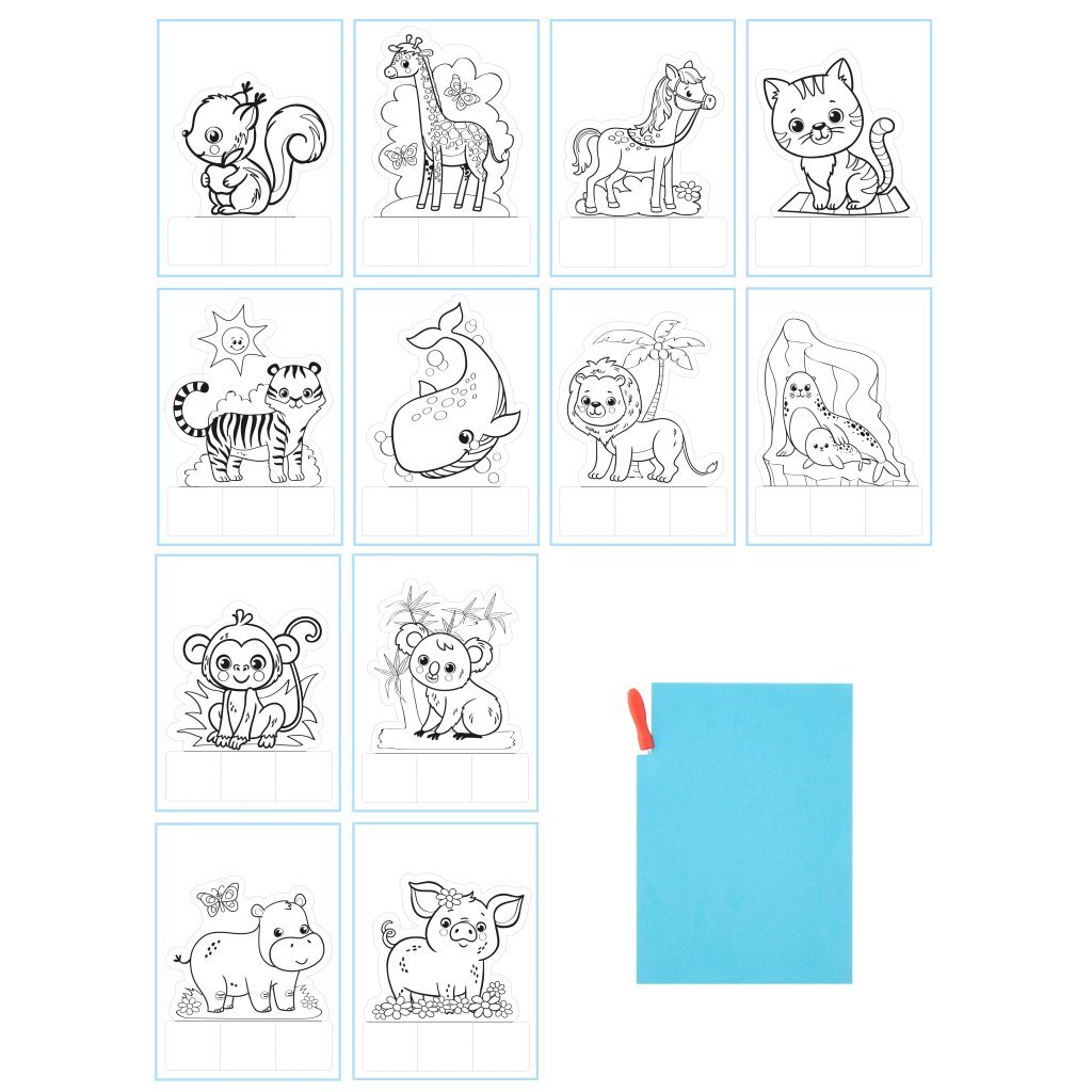 Basic Craft Pushout Prikkaart Dieren Kleuren Diversen Joy&Bloom