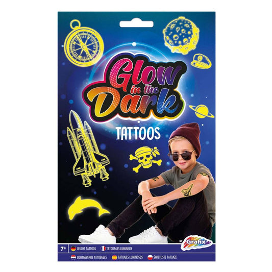 Grafix Glow In The Dark Tattoos Default Title Make-up en Haar Joy&Bloom