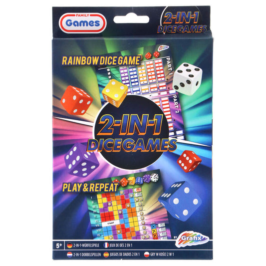 Grafix 2In1 Dobbelspel Regenboog + Speel En Herhaal Default Title Dobbelspellen Joy&Bloom