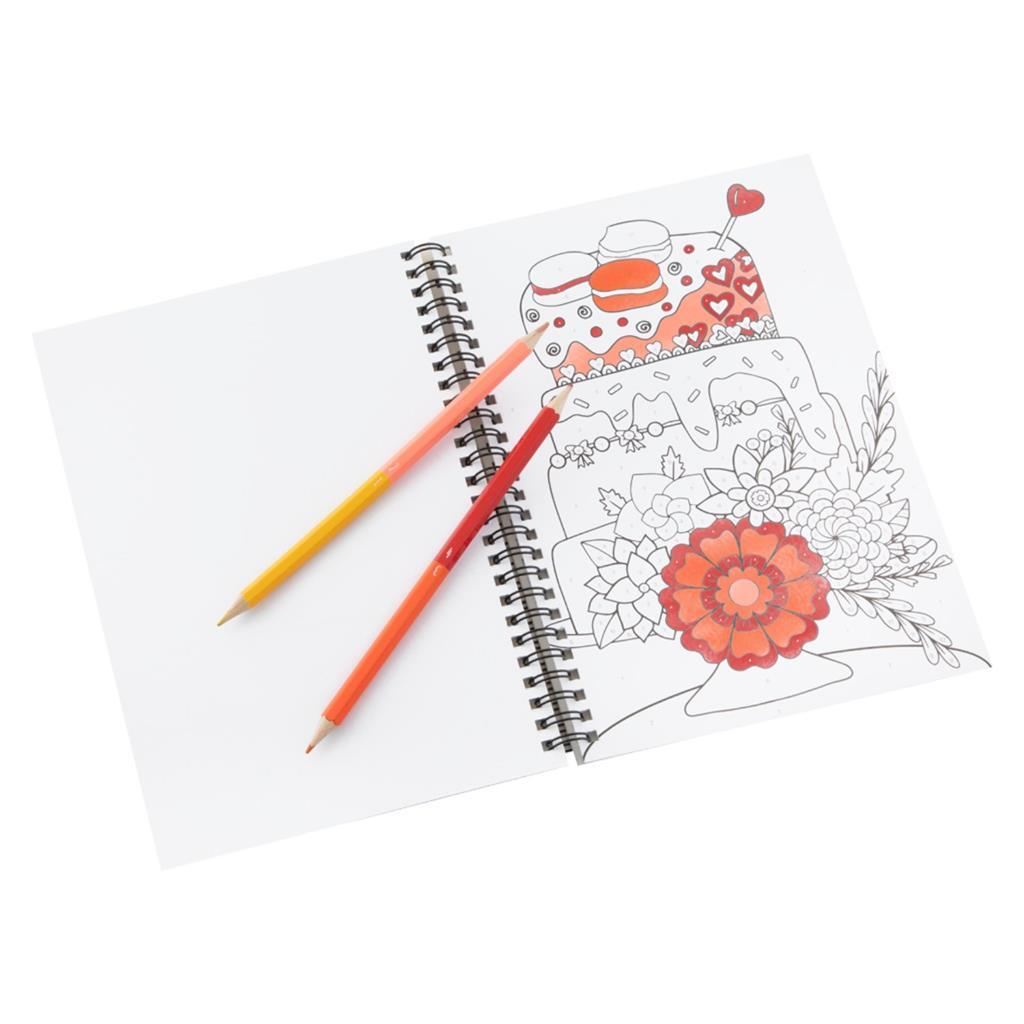 Grafix Kleurboek Kleuren Op Nummer + 6 Potloden Kleursets Joy&Bloom