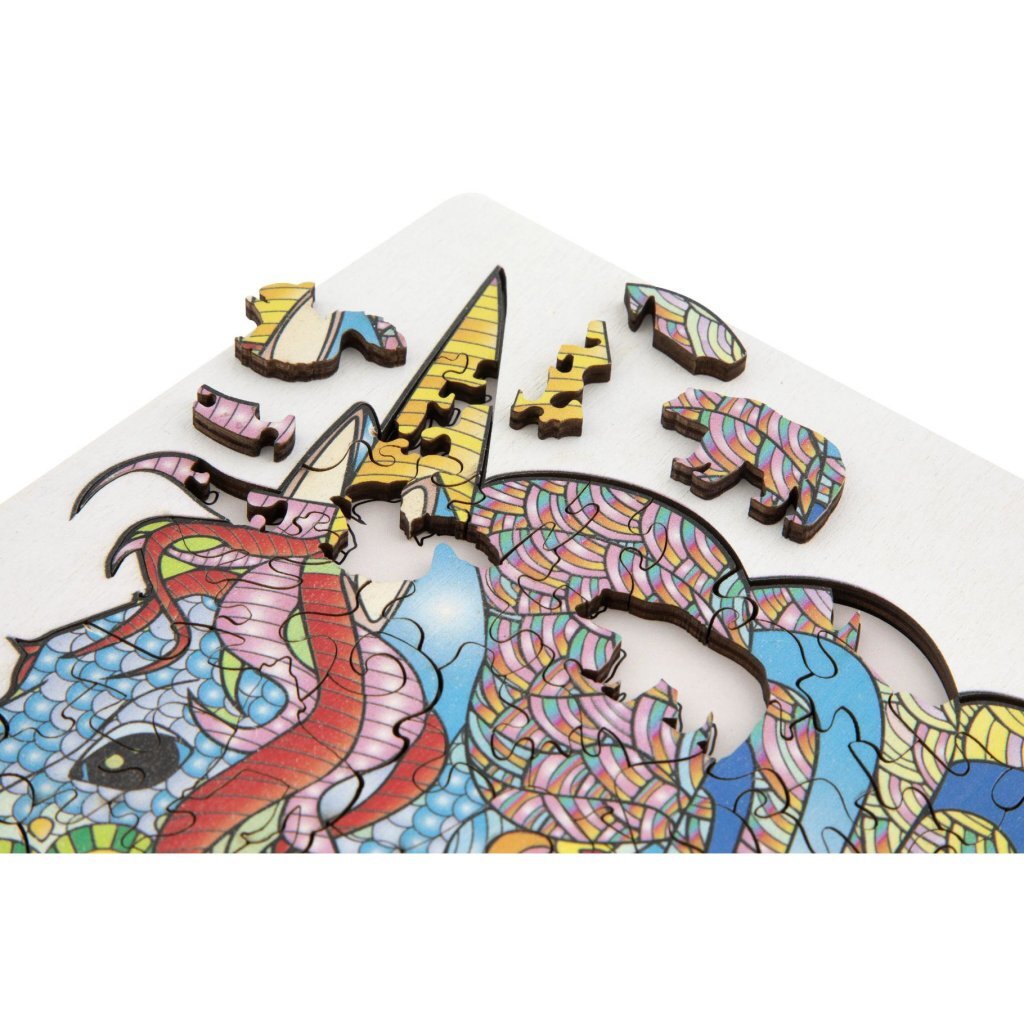Overige Merken Moxy Houten Puzzel Eenhoorn 137 Stukjes Dieren Puzzels Joy&Bloom