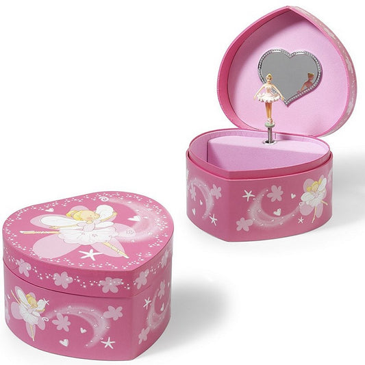 Simply For Kids Houten Juwelendoosje Hart Met Elfje Default Title Muziekdoosjes & Sieraden Joy&Bloom