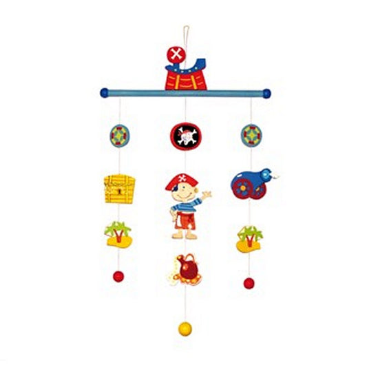 Simply For Kids 21140P Houten Piratenmobiel Default Title Accessoires Joy&Bloom