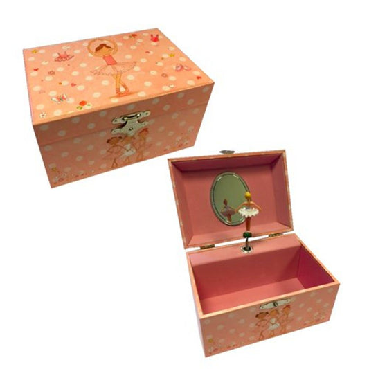 Simply For Kids Juwelendoosje Met Muziek En Ballerina Polkadot Default Title Muziekdoosjes & Sieraden Joy&Bloom