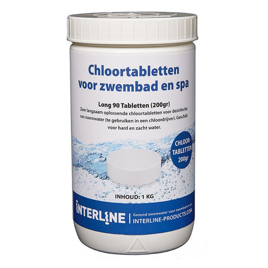 Interline Zwembad 200 Grams Chloortabletten 1 Kg Default Title Hygiëne Joy&Bloom