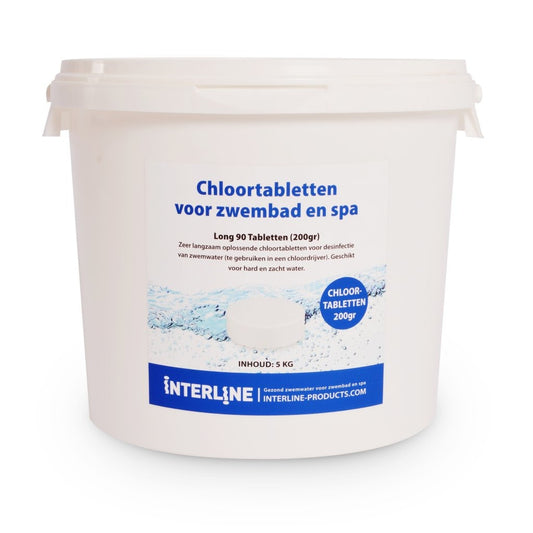Interline Zwembad Long 90 200 Grams Chloortabletten 5 Kg Default Title Hygiëne Joy&Bloom