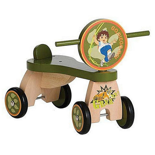 Dora Diego Stabiele Houten Loopfiets Jungle Met 4 Wielen 1+ Default Title Loopfietsen/Loopmotoren Joy&Bloom