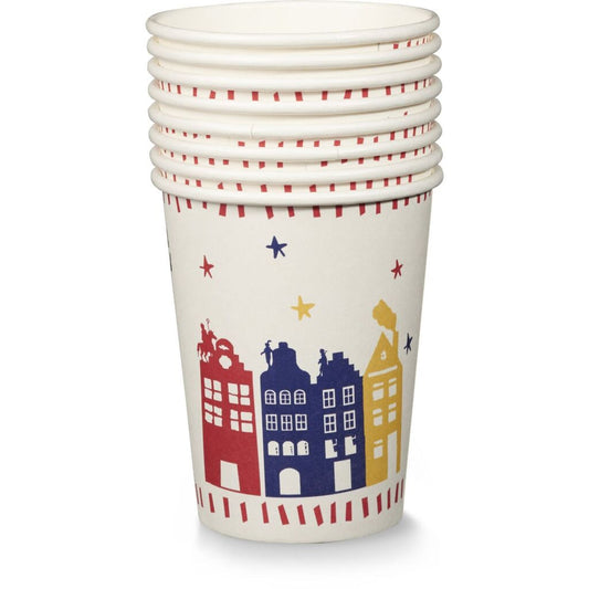 Basic Sinterklaas Wegwerpbekers Papier 8 Stuks Default Title Sinterklaasartikelen Joy&Bloom