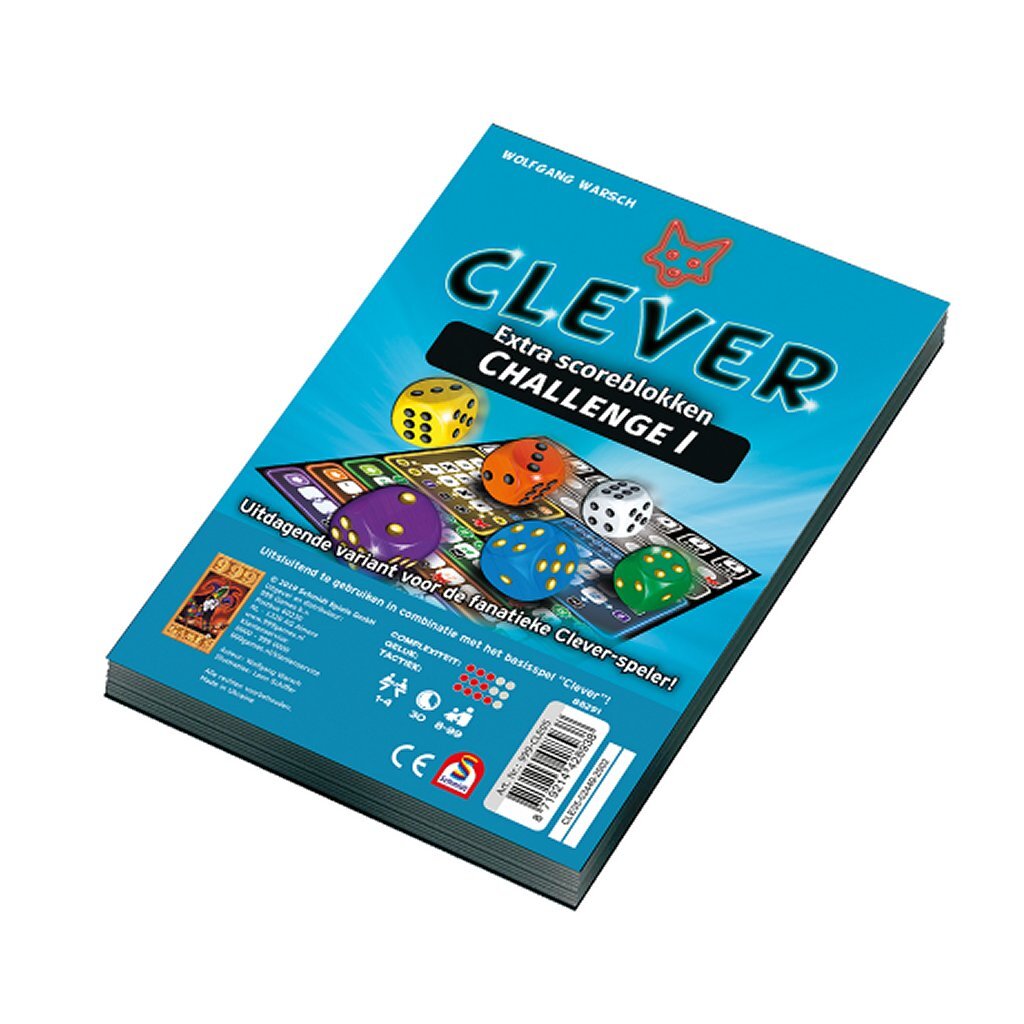 999 Games Clever Challenge Scorebladen 2 Stuks Default Title Dobbelspellen Joy&Bloom