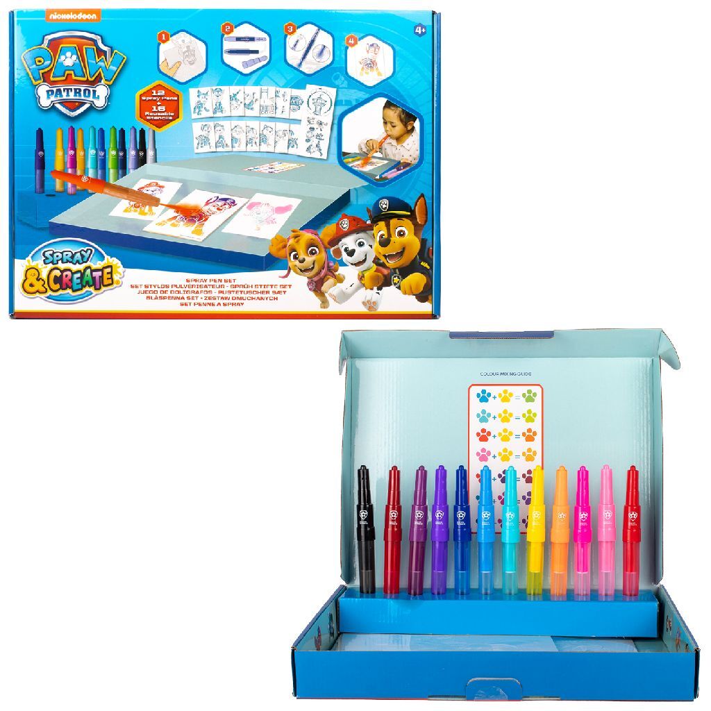 Paw Patrol Spray And Create Spray Pen Set Deluxe Default Title Kleursets Joy&Bloom