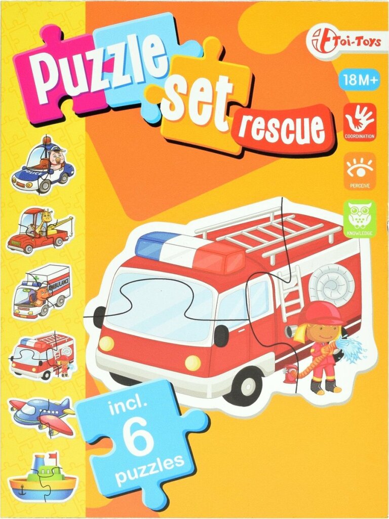 Toi-Toys Legpuzzel Set Hulpdiensten Junior Karton 15 Stukjes Default Title Puzzels Joy&Bloom