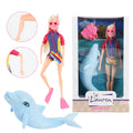 Lauren Deluxe Tienerpop Duikster Met Glitter Dolfijn Default Title Tienerpoppen Joy&Bloom
