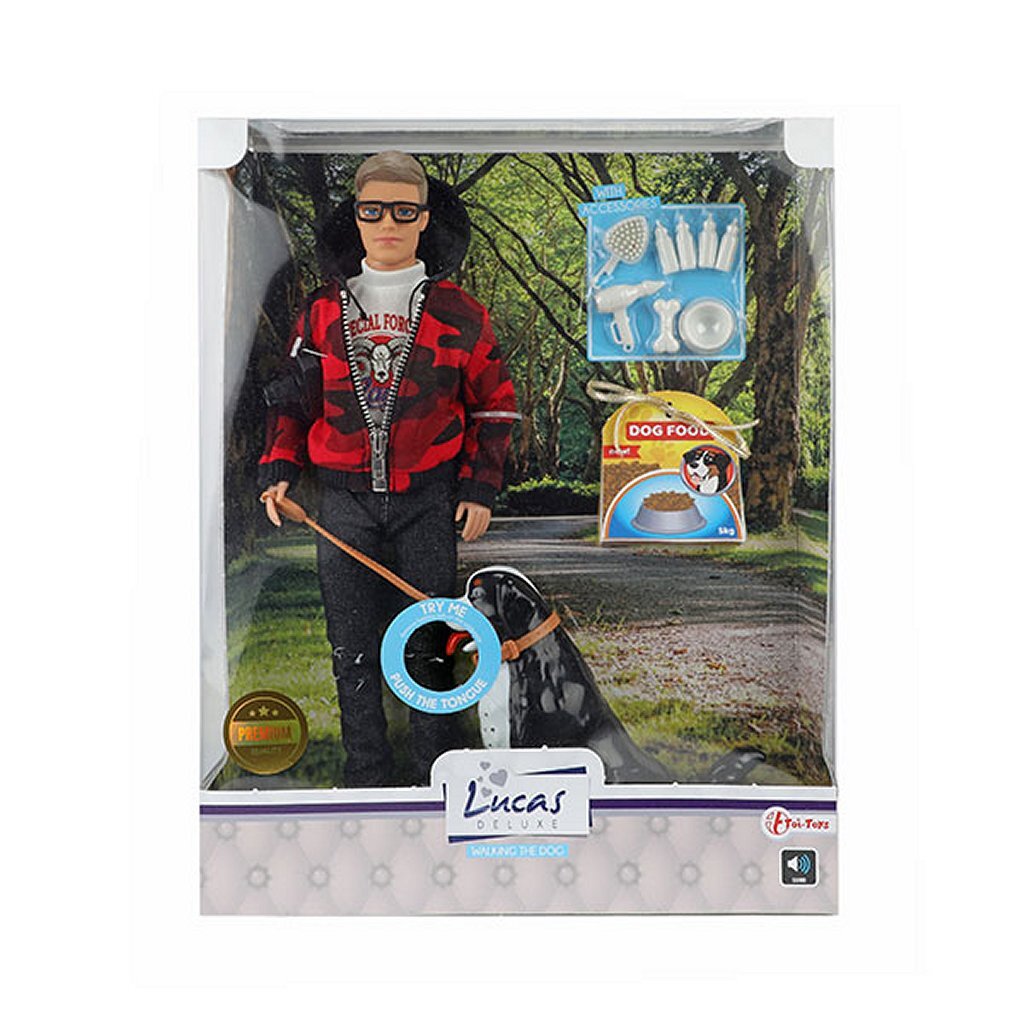 Lucas Tienerpop Lucas + Hond Met Geluid Tienerpoppen Joy&Bloom