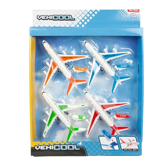 Toi-Toys Planes &Amp; Helicopters Set Vliegtuigen 4Stuks Pull Back Default Title Vliegtuigen Joy&Bloom